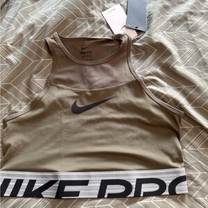 Nike Pro Olive Green Dri-FIT Sports Bra